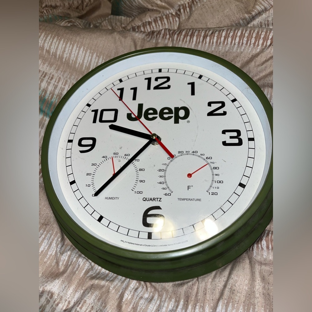 Plastic Jeep Wall Clock